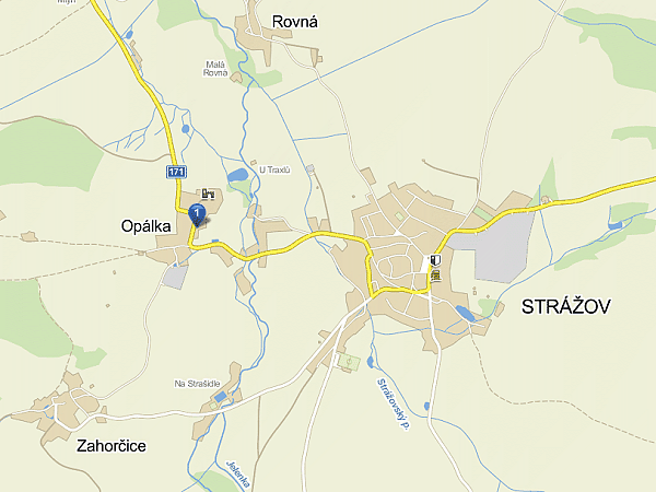 Mapa na mapy.cz